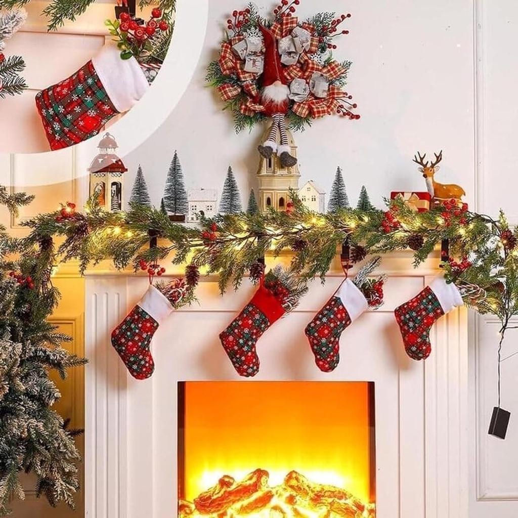 🔥 HOT SALE 50% OFF 🔥 2 In 1 Adjustable Christmas Garland & Stocking Hanger