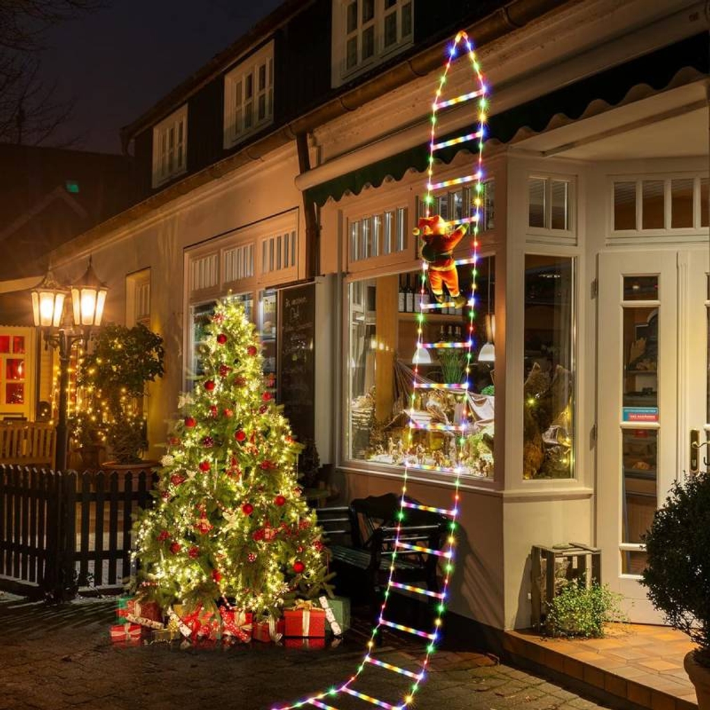LED Santa Climbing Ladder Light